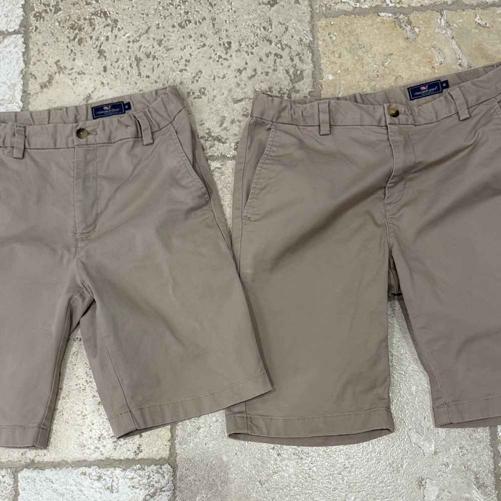 Vineyard Vines Boys Size 14 Tan Shorts (Lot of 2)